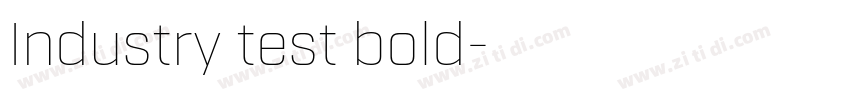 Industry test bold字体转换